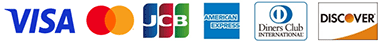 VISA、MasterCard、JCB、American Express、Diners, Discover